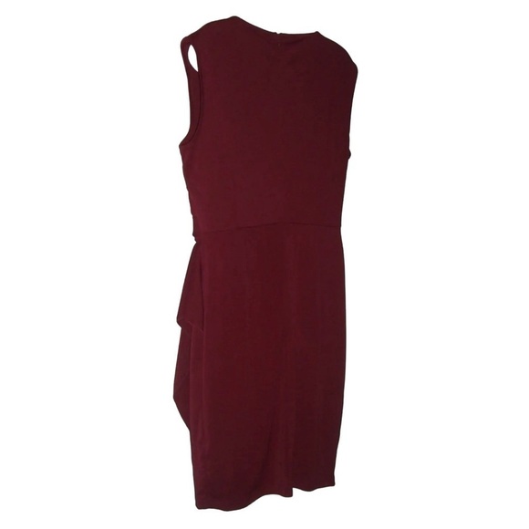 Grace Karin Dress Burgundy Wrap Front Party Cocktail Career Business NWT Sz XL - Picture 5 of 10
